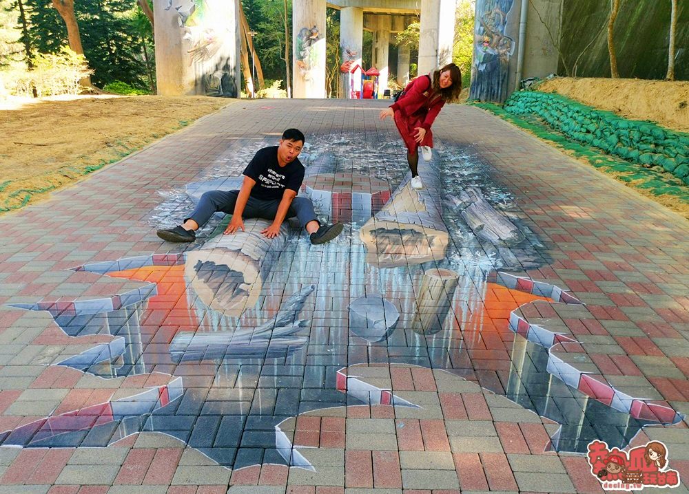 【台南景點】台南首座土石流教育公園3D彩繪來了，好拍好玩又有教育意義~