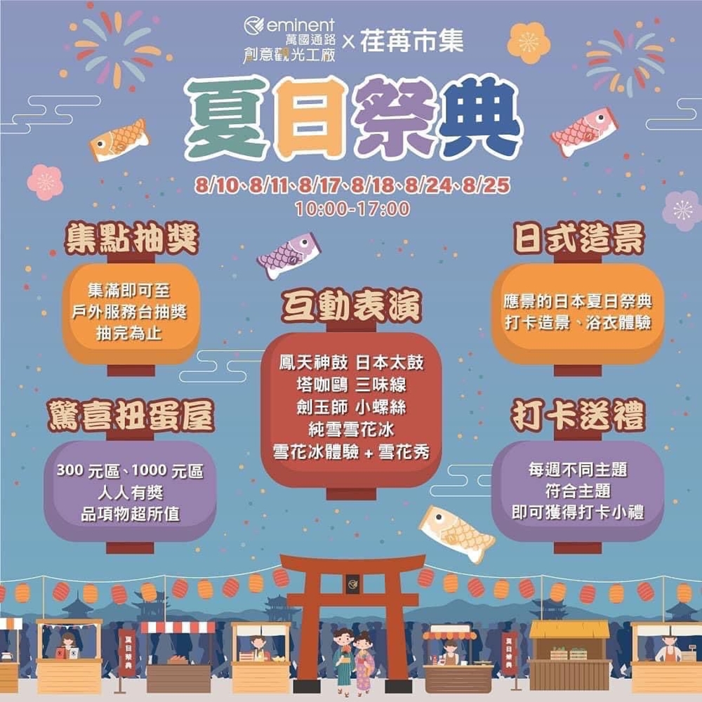 【台南活動】夏日祭典X荏苒市集：暑假限定夏日祭典市集，穿浴衣來鳥居拍照，免費表演等你一起來玩~