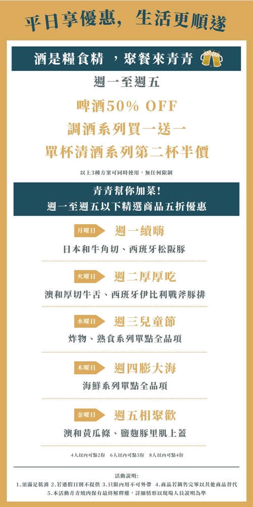 【台南美食】青青燒肉:平日燒烤這間最划算,超多餐點現在半價就能吃到,日本超大牡蠣也只要銅板價~