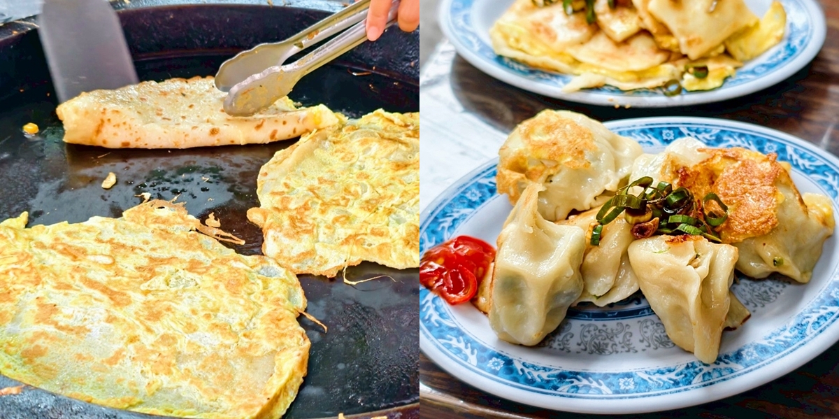 【台南早餐】秦記早點:超隱藏版早餐,鐵桶現煎的手工粉漿蛋餅,煎餃,尬一杯濃醇豆漿就讚~