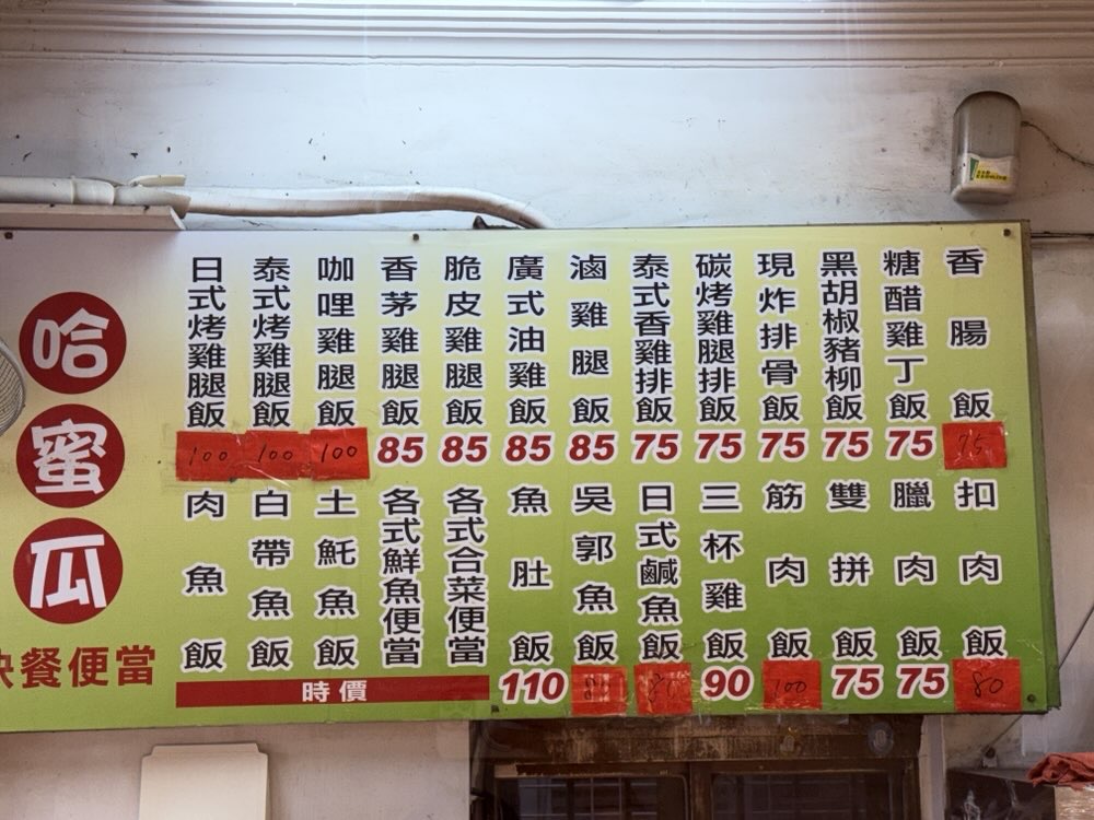 【台南便當】人潮很狂的便當店，老闆都用麥克風來叫補菜：哈密瓜便當