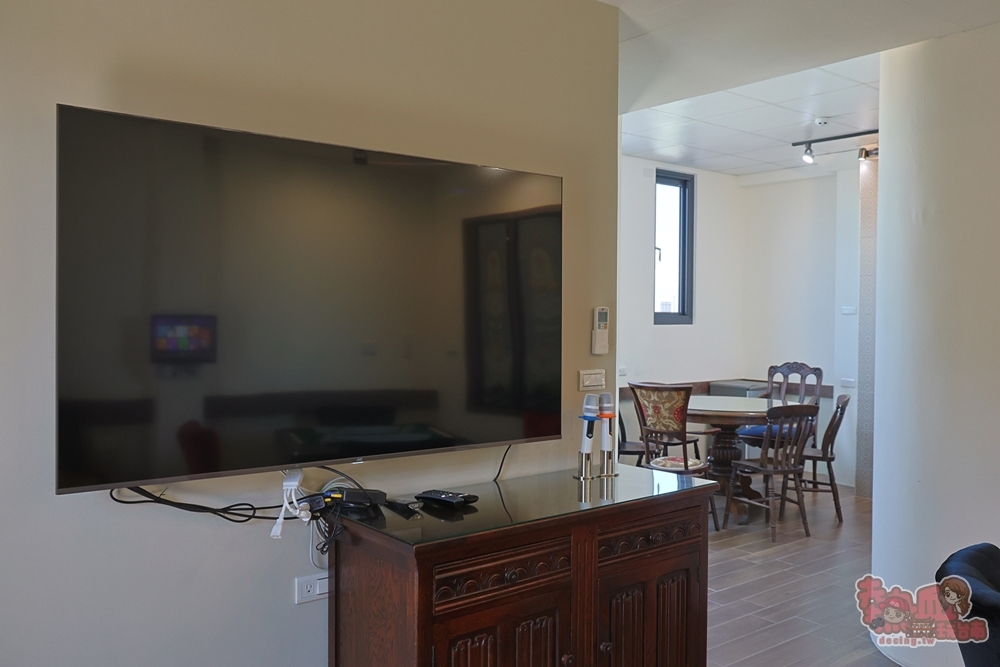 【安平包棟民宿】美萊茵安平民宿三館:可容納6–40人多人住宿，KTV、麻將桌、飛鏢機、免費停車一次滿足~