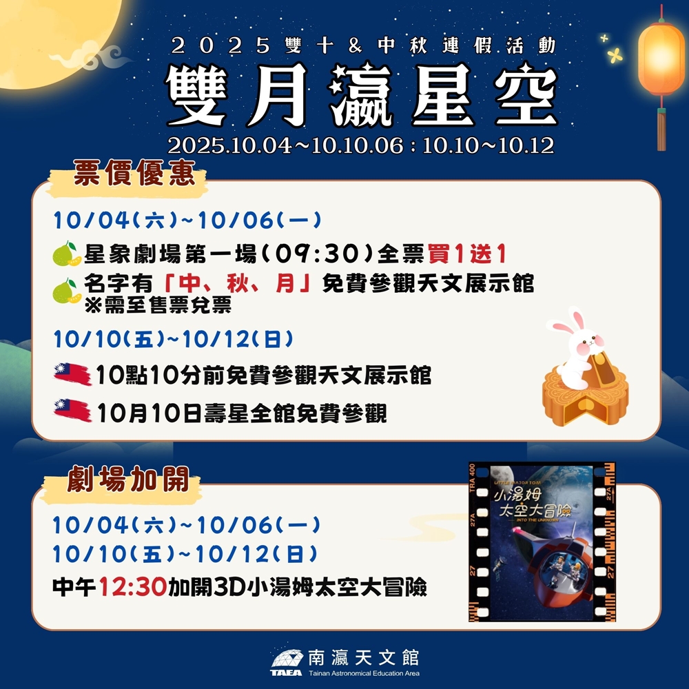【台南活動】台南中秋節3天連假可以這樣玩，市集、烤肉、藝文、親子體驗一次看！