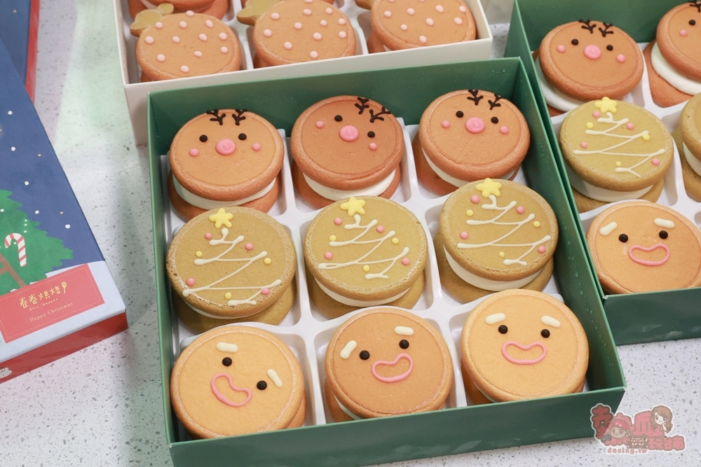 【台南甜點】卷卷烘焙:可愛甜點專賣店,聖誕生乳銅鑼燒來啦,冏餅人麋鹿呆萌好可愛~