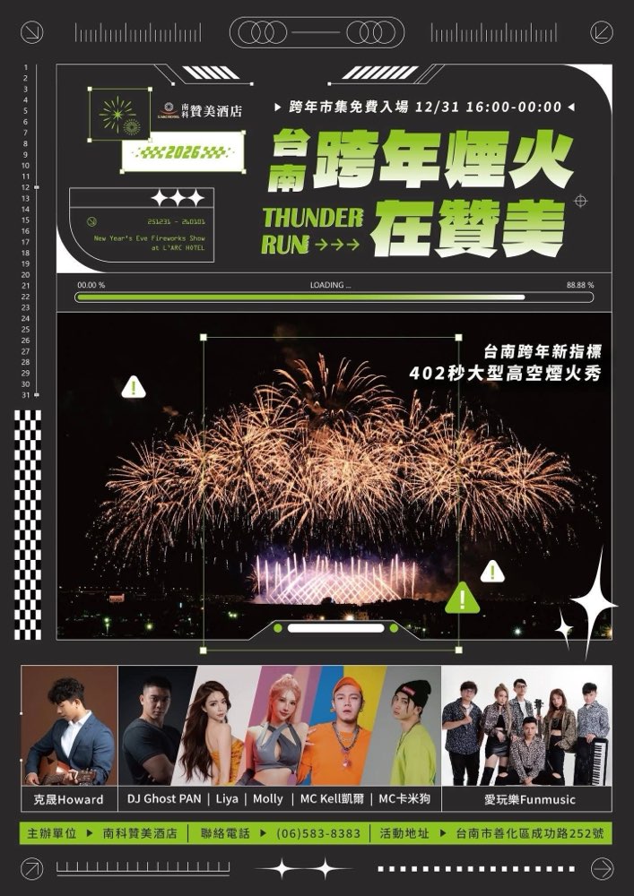 【台南跨年活動】2026台南跨年活動,各種不同型態的台南跨年都在這~ 【台南跨年活動】2026台南跨年活動,各種不同型態的台南跨年都在這~