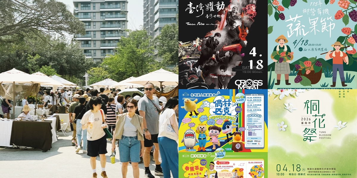 【台南活動】台南2026/4/18~4/19假日周末活動整理~ 【台南活動】台南2026/4/18~4/19假日周末活動整理~