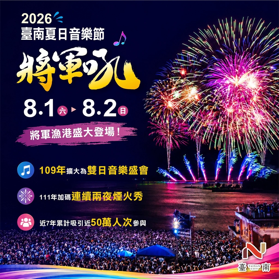 【台南活動】台南2026/8/1~8/2假日周末活動整理~ 【台南活動】台南2026/8/1~8/2假日周末活動整理~